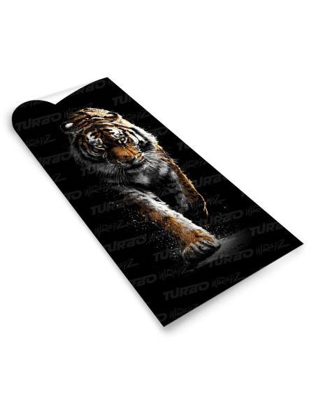 Naklejka na słupek samochodowy Idący tygrys | TurboWrapz.com