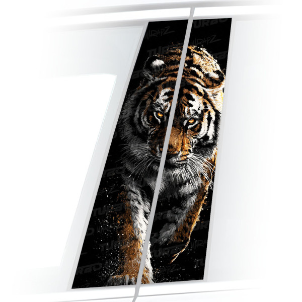 Naklejka na słupek samochodowy Idący tygrys | TurboWrapz.com