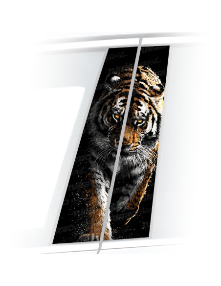 Naklejka na słupek samochodowy Idący tygrys | TurboWrapz.com