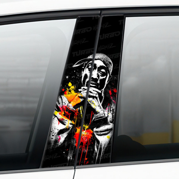 Sticker for car pillar 2pac | TurboWrapz.com