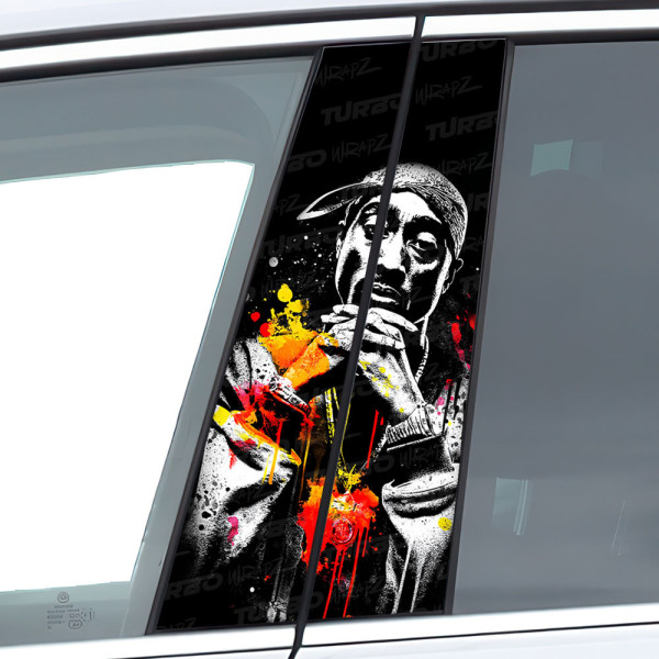 Sticker for car pillar 2pac | TurboWrapz.com