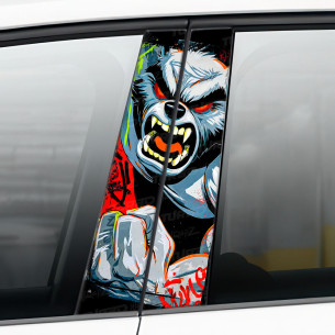 Naklejka na słupek samochodowy Wilkołak 3 | TurboWrapz.com 2