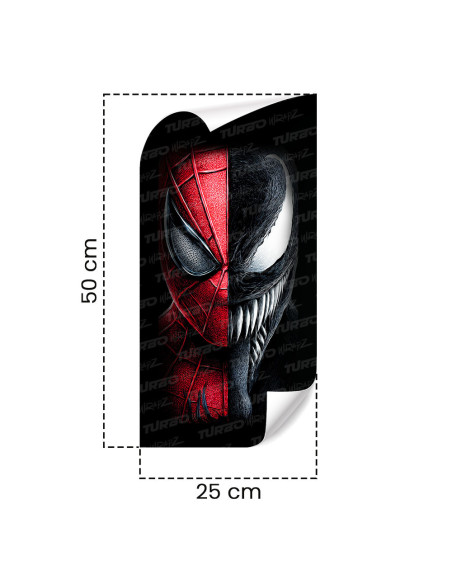Sticker for car pillar Spiderman vs Venom | TurboWrapz.com