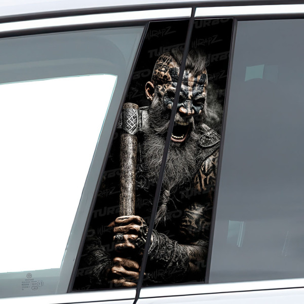 Sticker for car pillar Topór Wikinga 2 | TurboWrapz.com
