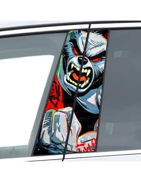 Naklejka na słupek samochodowy Wilkołak 3 | TurboWrapz.com