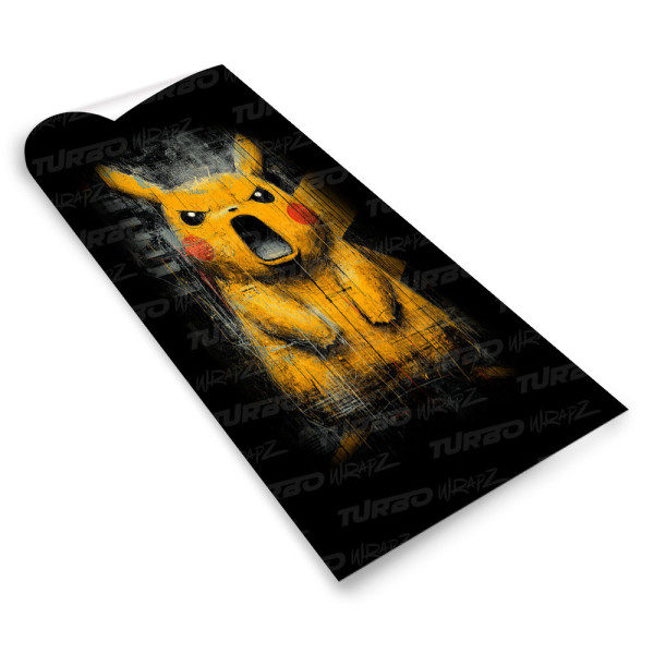 Sticker for car pillar Pikachu | TurboWrapz.com