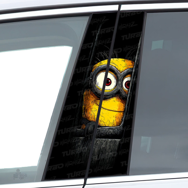 Naklejka na słupek samochodowy Minion | TurboWrapz.com