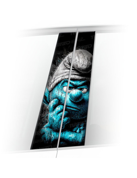 Sticker for car pillar Zamyślony smerf | TurboWrapz.com