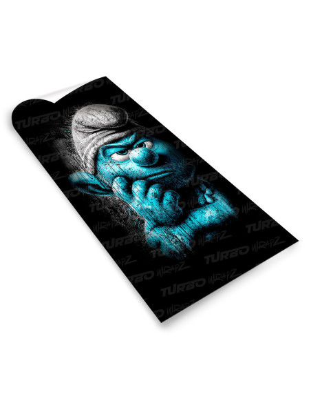 Sticker for car pillar Zamyślony smerf | TurboWrapz.com