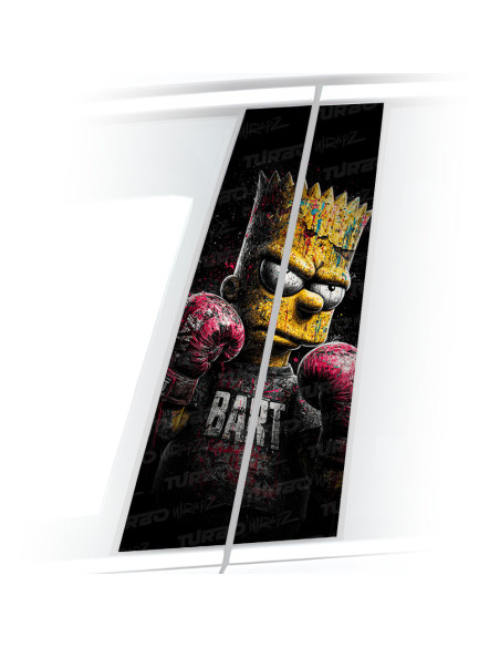 Naklejka na słupek samochodowy Bart Bokser | TurboWrapz.com