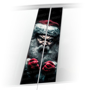 Naklejka na słupek samochodowy Zły Mikołaj 2 | TurboWrapz.com