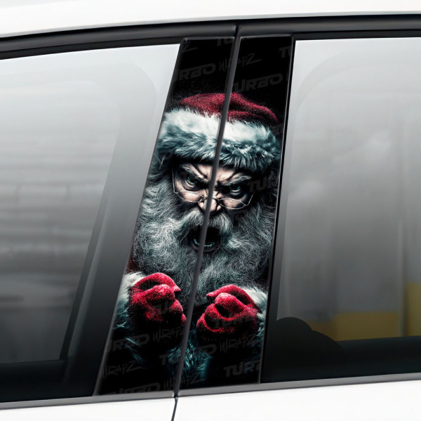 Sticker for car pillar Zły Mikołaj 2 | TurboWrapz.com