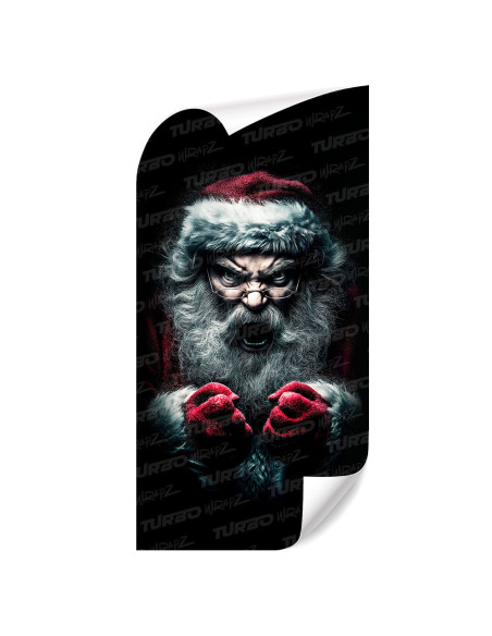 Naklejka na słupek samochodowy Zły Mikołaj 2 | TurboWrapz.com