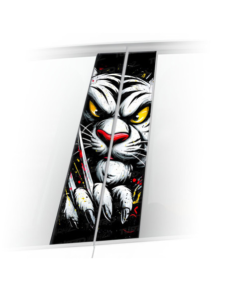 Sticker for car pillar Tygrys z pazurami 2 | TurboWrapz.com