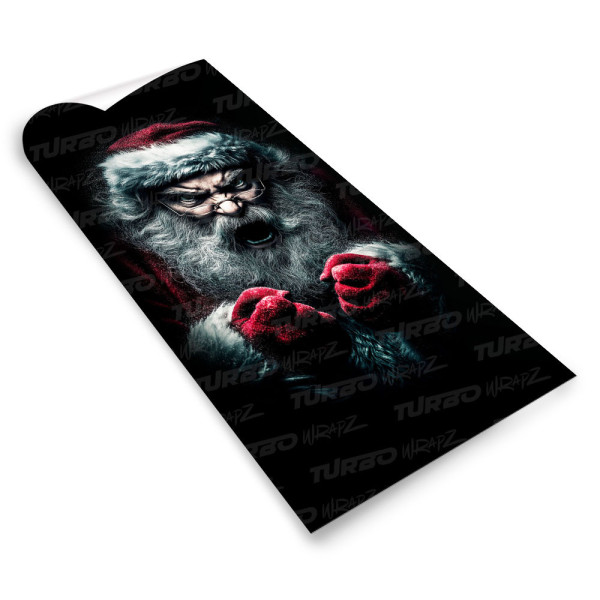 Naklejka na słupek samochodowy Zły Mikołaj 2 | TurboWrapz.com