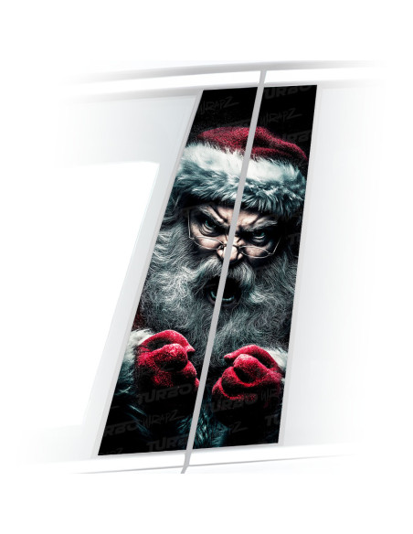 Sticker for car pillar Zły Mikołaj 2 | TurboWrapz.com