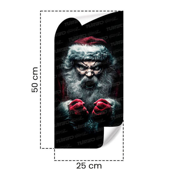 Naklejka na słupek samochodowy Zły Mikołaj 2 | TurboWrapz.com