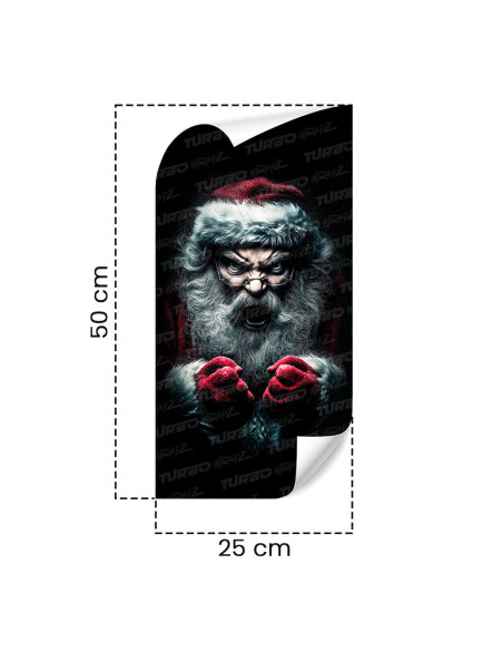 Naklejka na słupek samochodowy Zły Mikołaj 2 | TurboWrapz.com