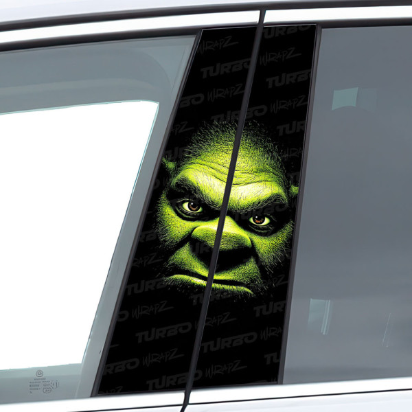 Sticker for car pillar Shrek | TurboWrapz.com