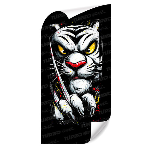 Naklejka na słupek samochodowy Tygrys z pazurami 2 | TurboWrapz.com