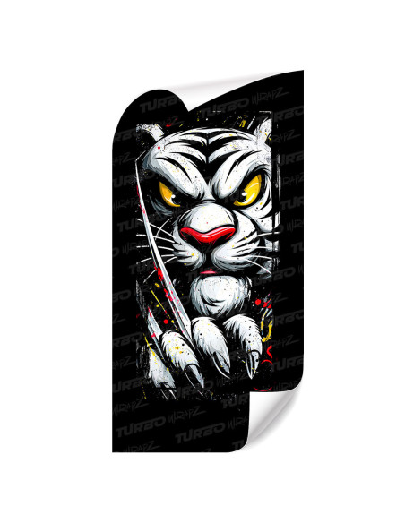 Sticker for car pillar Tygrys z pazurami 2 | TurboWrapz.com