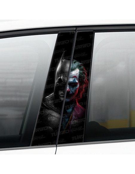 Naklejka na słupek samochodowy Joker vs Batman 2 | TurboWrapz.com