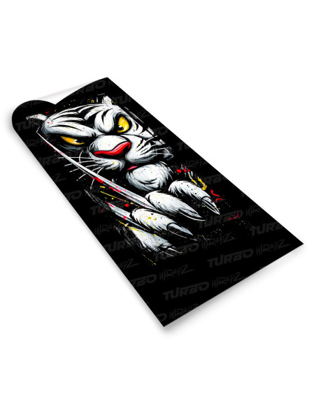 Naklejka na słupek samochodowy Tygrys z pazurami 2 | TurboWrapz.com