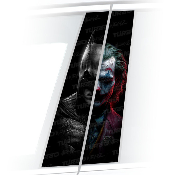 Naklejka na słupek samochodowy Joker vs Batman 2 | TurboWrapz.com