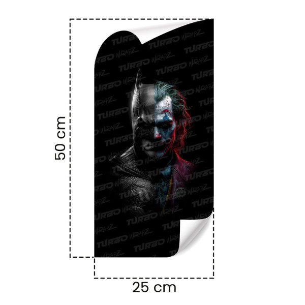 Sticker for car pillar Joker vs Batman 2 | TurboWrapz.com