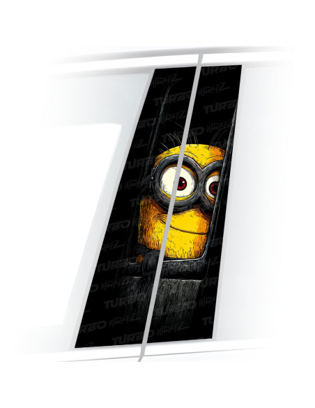 Sticker for car pillar Minion | TurboWrapz.com