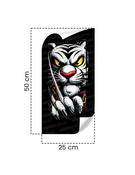 Sticker for car pillar Tygrys z pazurami 2 | TurboWrapz.com
