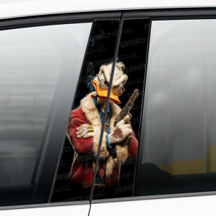 Naklejka na słupek samochodowy Kaczor Donald Gangster | TurboWrapz.com 2