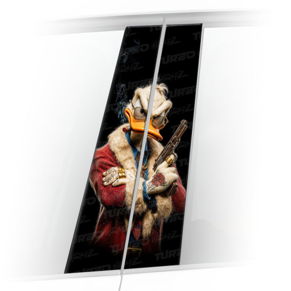 Sticker for car pillar Kaczor Donald Gangster | TurboWrapz.com