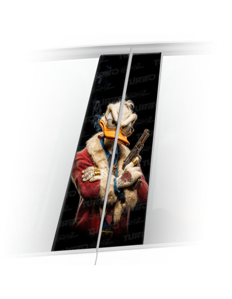 Naklejka na słupek samochodowy Kaczor Donald Gangster | TurboWrapz.com