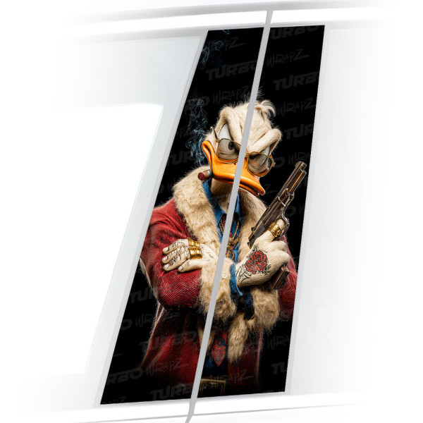 Sticker for car pillar Kaczor Donald Gangster | TurboWrapz.com