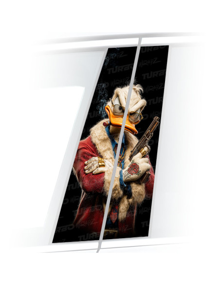 Naklejka na słupek samochodowy Kaczor Donald Gangster | TurboWrapz.com