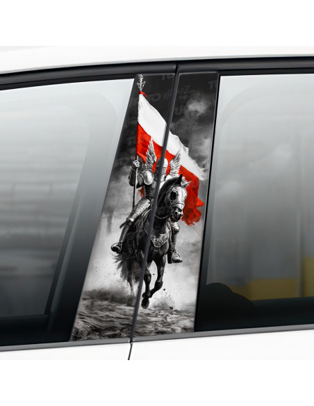 Naklejka na słupek samochodowy Polska - Husaria | TurboWrapz.com