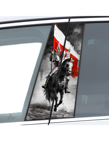 Naklejka na słupek samochodowy Polska - Husaria | TurboWrapz.com