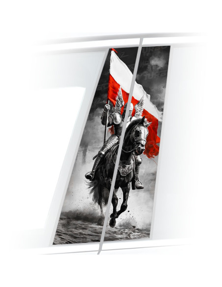 Naklejka na słupek samochodowy Polska - Husaria | TurboWrapz.com