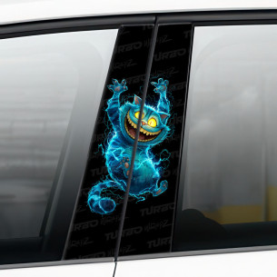 Naklejka na słupek samochodowy Kot z Cheshire | TurboWrapz.com 2