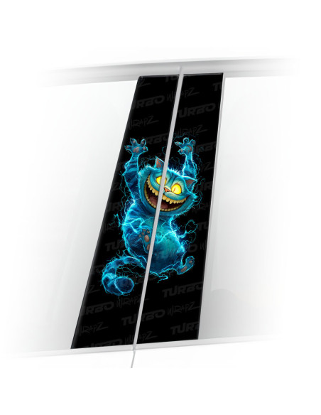 Sticker for car pillar Kot z Cheshire | TurboWrapz.com