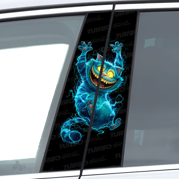 Sticker for car pillar Kot z Cheshire | TurboWrapz.com