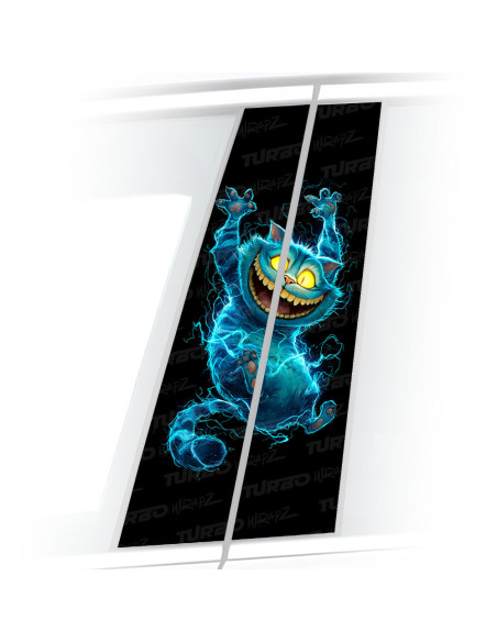 Naklejka na słupek samochodowy Kot z Cheshire | TurboWrapz.com