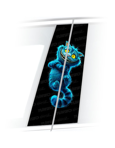 Sticker for car pillar Kot z Cheshire 2 | TurboWrapz.com