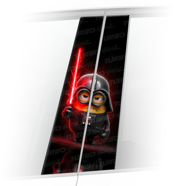 Sticker for car pillar Darth Vader Minion | TurboWrapz.com