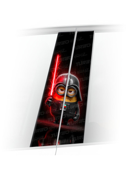 Sticker for car pillar Darth Vader Minion | TurboWrapz.com