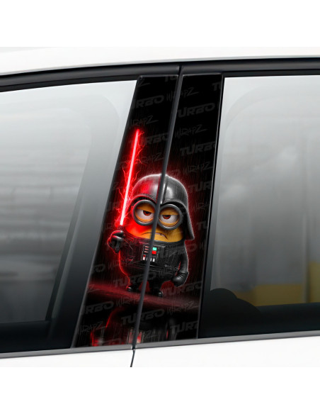 Naklejka na słupek samochodowy Darth Vader Minion | TurboWrapz.com