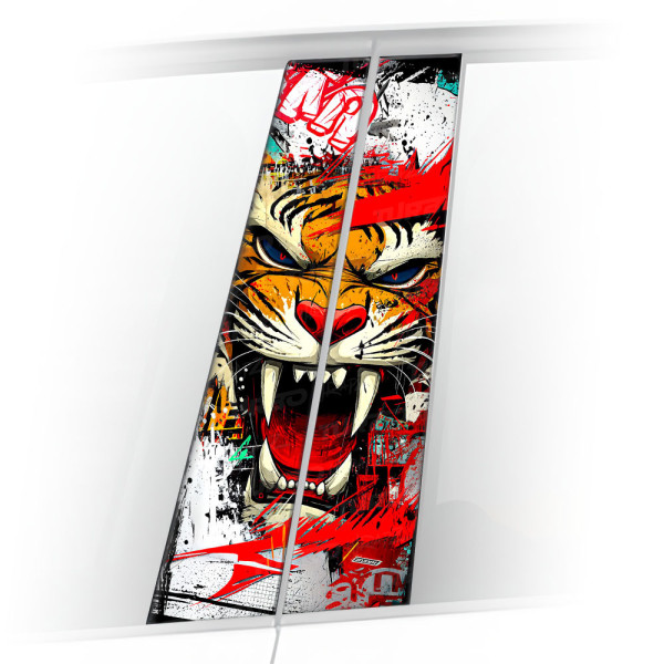 Naklejka na słupek samochodowy Tygrys Street Art | TurboWrapz.com
