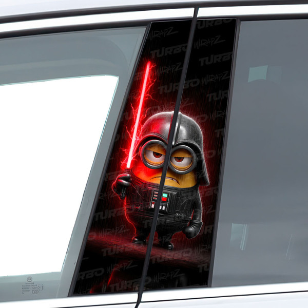 Naklejka na słupek samochodowy Darth Vader Minion | TurboWrapz.com