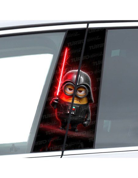 Sticker for car pillar Darth Vader Minion | TurboWrapz.com